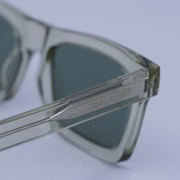 Saint Laurent SL461 BETTY 015 Sunglasses Green Rectangle 